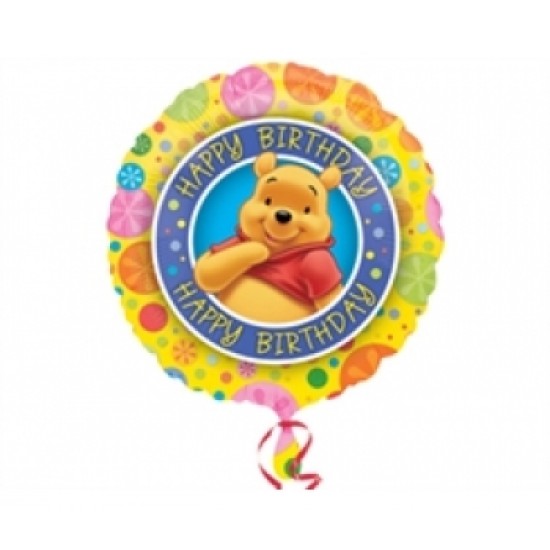 18 İnç Winnie The Pooh Birthday Folyo Balon