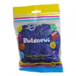 25li 12 inç Lacivert Baskı Balon
