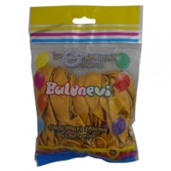 25li 12 inç Metalik Gold Baskı Balon