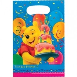 6 Adet Winnie Birthday Parti Çantası
