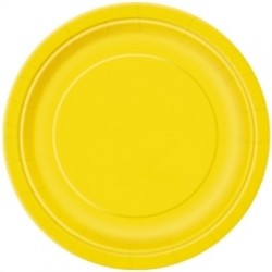 8 Adet 23 Cm Sarı Pastel Tabak