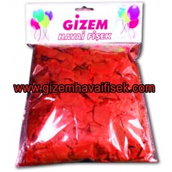 Kırmızı Renkli Konfeti Kağıdı