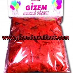 Kırmızı Renkli Konfeti Kağıdı